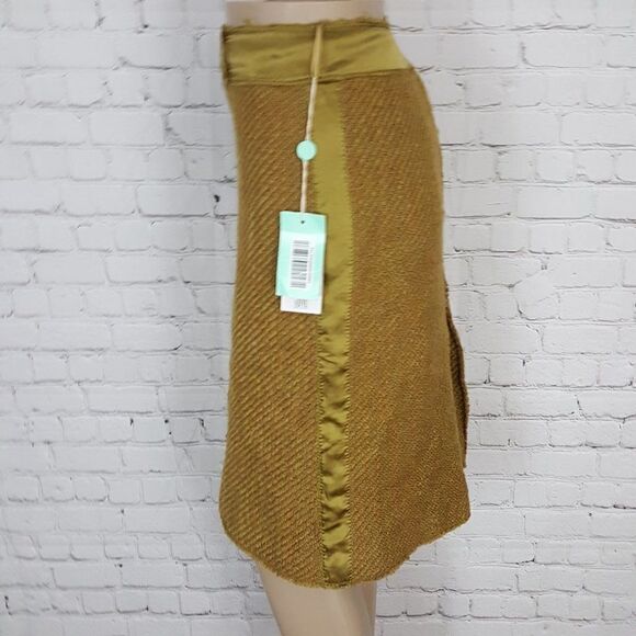 philosophy di Alberta Ferretti Tweed Olive Skirt 8 - Picture 4 of 6